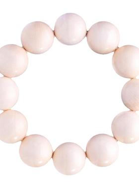 天然保真猛犸象牙手串5A级果冻原色满纹桶珠手链情侣男女文玩礼品