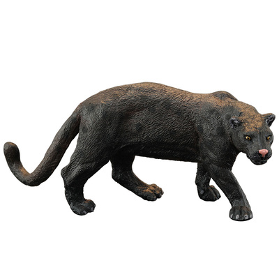 实心仿真动物豹子塑胶玩具模型