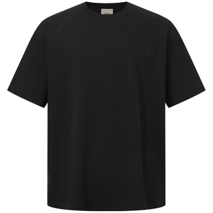 CHINISM丨花卉刺绣短袖T恤男夏季简约白色凉感抗菌男士速干半袖