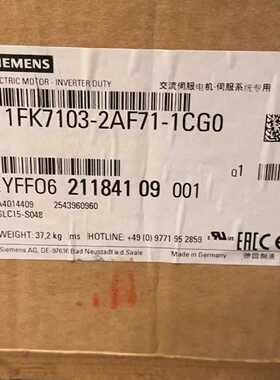 议价全新 伺服电机1FK7105-7103-2-5-AF71-AC-1-CG-TB-RG-1-RH-AG