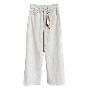 Q货!藏肉显高挑!微弹磨毛牛仔直筒裤女 M339987~JS