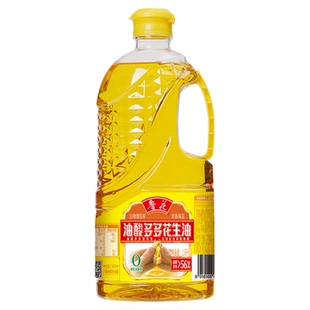 新货鲁花油酸多多花生油1.6L物理压榨食用油桶装家用油煎炒榨凉拌