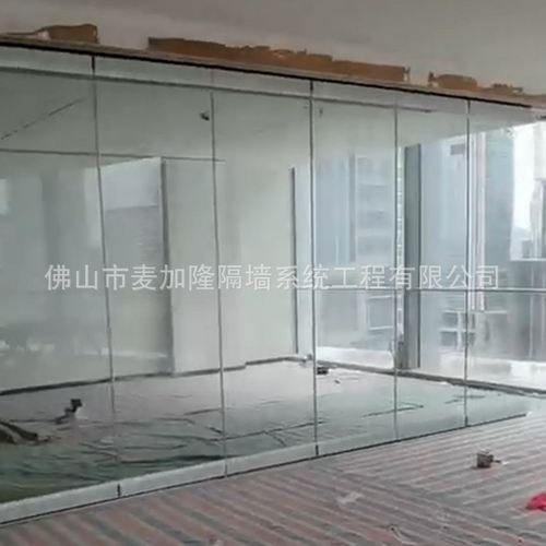 一键折叠电动折叠门别墅客厅厨房隔断酒店移动墙厂家活动门