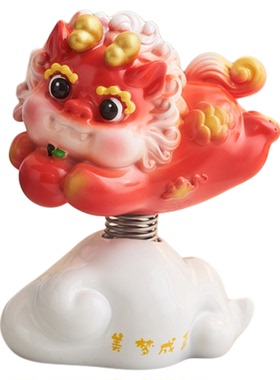 可爱瑞兽弹簧摇摇乐摆件办公室电脑桌面解压治愈系情绪稳定装饰品