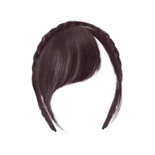 发箍刘海假发一体女自然前额斜刘海麻花辫假头帘蓬松遮白发假发片