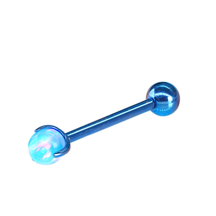 rockboil果冻澳宝舌钉F136钛合金爆闪极光欧泊石内牙舌环穿孔饰品