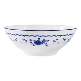 面碗家用陶瓷高颜值6英寸大号吃面专用碗釉下彩瓷碗七里香青花