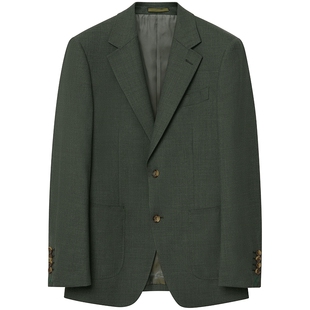 JDV男装春秋新品商场同款绿色单排扣正装西装西服外套SMM4007