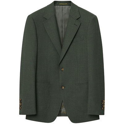 JDV商场同款绿色单排扣正装西装