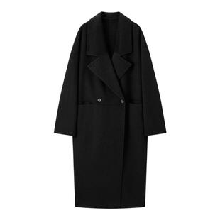 TKY SHOP真丝羊毛大衣女2025冬季新款毛呢外套气质高级感保暖冬装