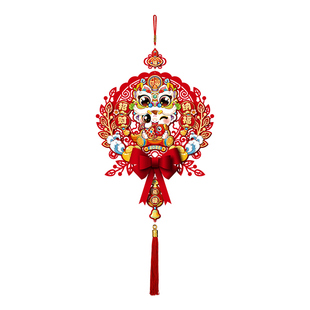 2026新款马年立体植绒福字挂件春节客厅过年入户门新年布置装饰品