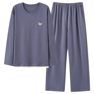 男士睡衣2025新款春秋季纯棉长袖青少年男生休闲家居服套装可外穿