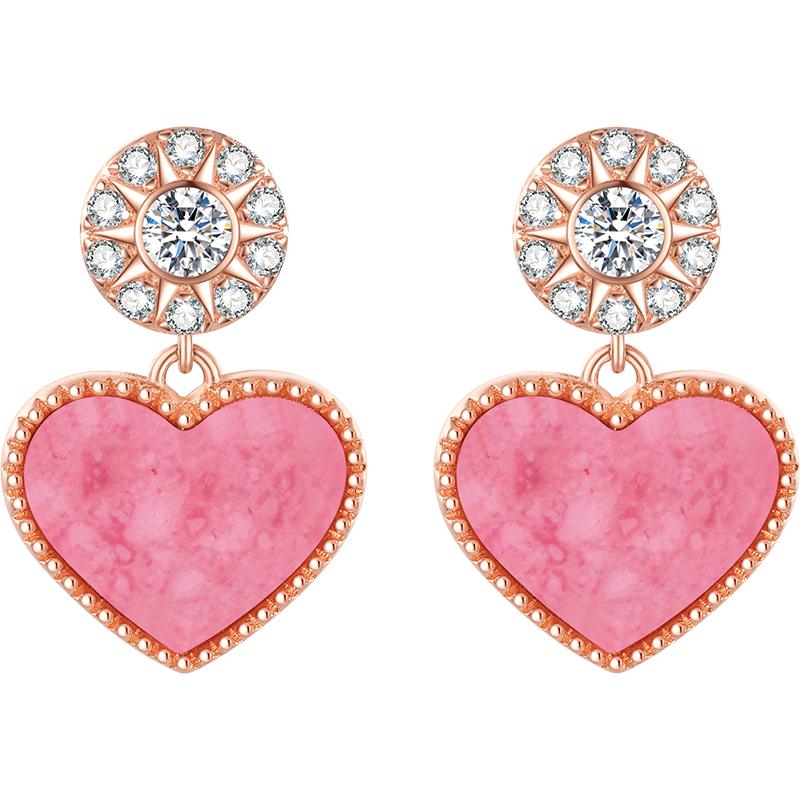 【明星同款】VIGG星光甜心耳钉女高级感耳环小众设计新潮纯银耳针