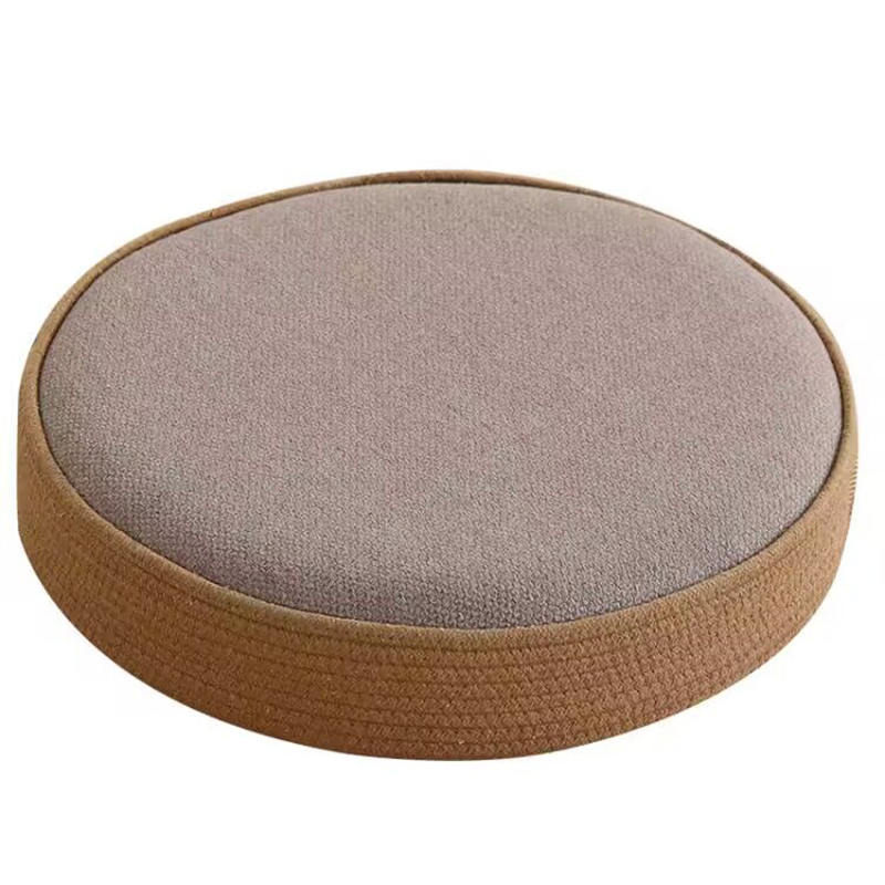 日式蒲团坐垫家用亚麻布艺加厚地上打坐禅修垫飘窗跪垫榻榻米垫子