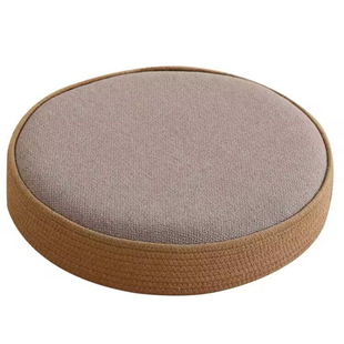 日式蒲团坐垫家用亚麻布艺加厚地上打坐禅修垫飘窗跪垫榻榻米垫子