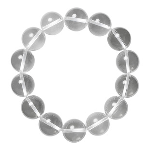 全净体天然白水晶手串女冰种纯净收藏单圈透明珠子散珠佛珠男手链