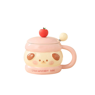 JOJO'S L. PD.production.可爱马克杯陶瓷杯子女生带盖勺 | 非产