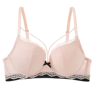 六只兔子聚拢内衣小胸显大胸罩无钢圈防下垂法式蕾丝甜美风文胸