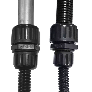 塑料波纹管对接钢管接头镀锌管PA尼龙阻燃穿线管软管固定三柱接头