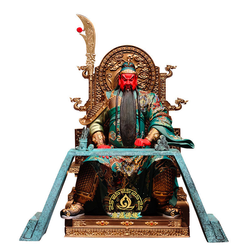 黄铜武财神关公神像店铺招财摆件
