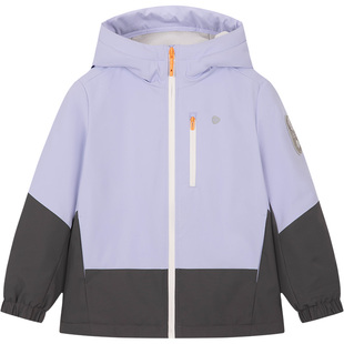 水孩儿童装外套加绒2026春秋女大童红色冲锋上衣男童三防厚风衣