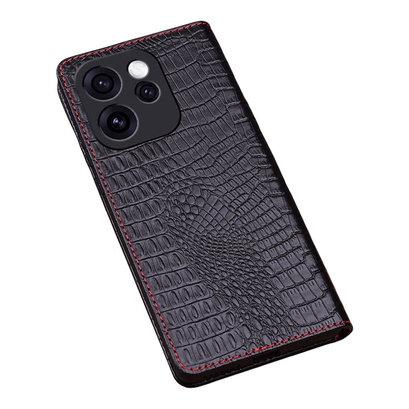 【官网同款】适用于OPPOReno15手机壳Reno15Pro保护套时尚新款Reno15真皮防摔全包手工车红线撞色翻盖皮