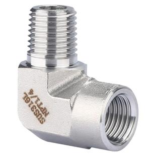 316L高压加厚模锻体NPT内外丝三通美标内外丝弯头美制牙1/4 3/8