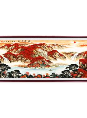 鸿运当头客厅风景办公室山水国画
