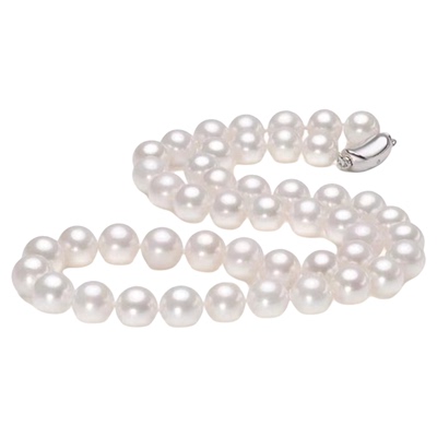 S925天然珍珠项链圆强光母亲节