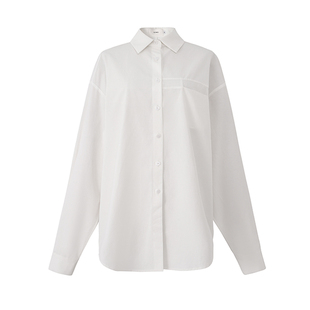 2LINKS｜清冷系宽松 挺括 设计感 纯白色 天丝棉质感衬衫