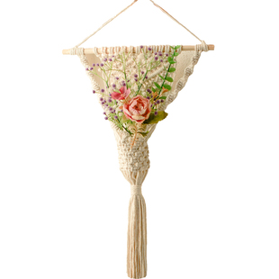 田园风鲜花/干花收纳网兜家居壁挂收纳置物架角落打卡拍摄道具