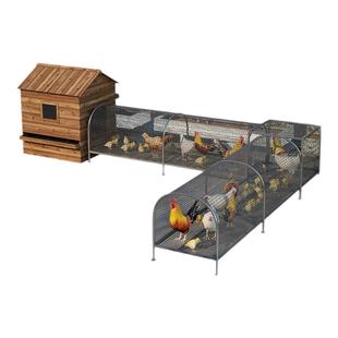 新款兔子跑道笼走地鸡笼隧道养鸡笼户外铁丝网宠物鸡兔子专用笼子