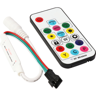 LED幻彩控制器调光器灯带全彩迷你5v12v24v流水跑马RF无线WS2811