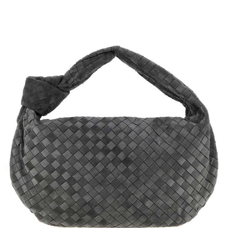 Bottega Veneta女士灰色麂皮BV jodie大号手提包26秋冬意大利代购