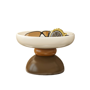 创意石来运转入户进门玄关钥匙收纳摆件首饰果盘中古风桌面装饰品