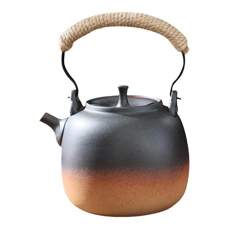 复古明火提梁壶陶瓷壶古法煮茶器