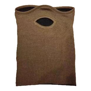 新款棕色防寒头套边防巡逻防护面罩骑行保暖针织帽围脖训练头套