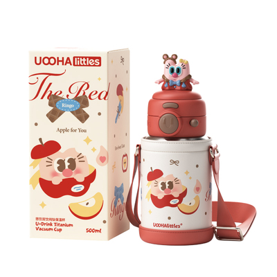 uooha悠饮双饮纯钛杯儿童保温杯