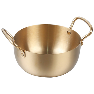 双耳汤碗大码不锈钢盛汤大碗厨房家用韩式创意泡面碗大号汤盆商用