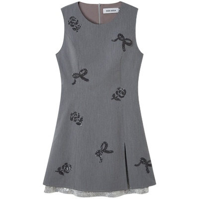 DIDDIMODA蝴蝶圆领长裙