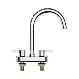 九牧双孔面盆水龙头冷热水双把家用旋转洗脸盆洗漱洗手池老式台盆