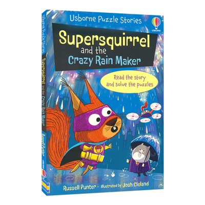 Usborne Supersquirrel and the Crazy Rain Maker 尤斯伯恩 超级松鼠和疯狂造雨师 儿童解谜书 动物漫画故事 英文原版进口图书