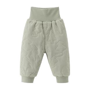 【暖护棉】宝宝高腰护肚裤子冬季保暖抗菌婴幼儿夹棉加厚长裤居家