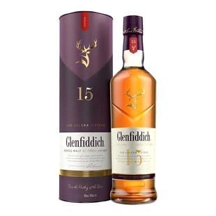 Glenfiddich格兰菲迪15年700ml双瓶苏格兰单一麦芽威士忌洋酒无盒
