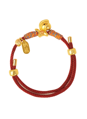 盈国【马上有福】小马红绳手链