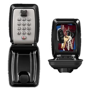 按键密码钥匙盒免打孔金属防盗门猫眼密码锁盒子装钥匙户外防雨淋