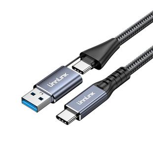 优联 USB/typec二合一全功能数据线PD100W快充4k投屏40gbps公对公usb3.2Gen2兼容雷电3/4连移动硬盘显示器