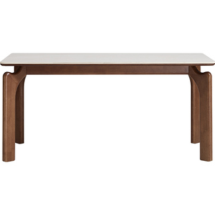 林氏家居实木餐桌2025新款长方形洞石岩板大板桌子家用菲林系列