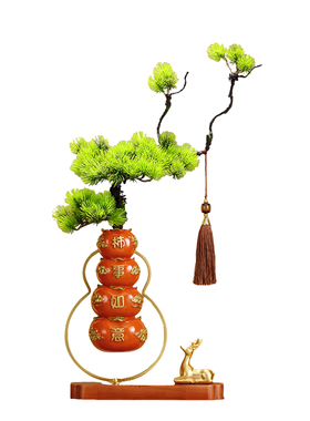 事事如意入户进门玄关花瓶摆件