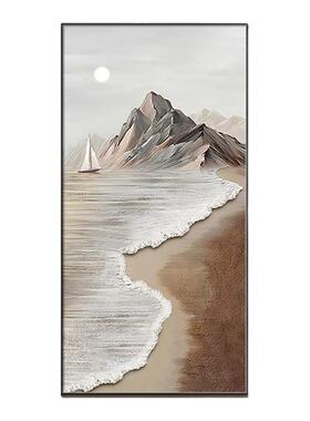 日照海滩玄关装饰画艺术抽象挂画
